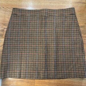 J. Crew Brown Plaid Mini Skirt